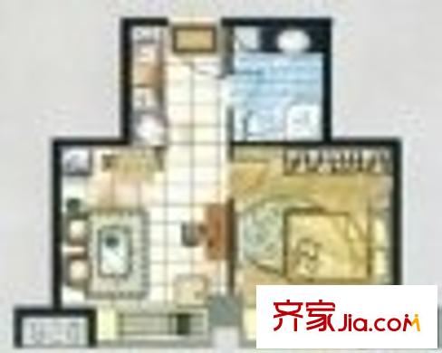 金色水岸 3室 户型图