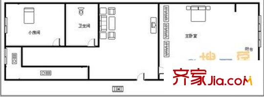 上坊路省科学院宿舍户型图上坊路科学院宿舍 2室 户型图 2室1厅1卫1厨
