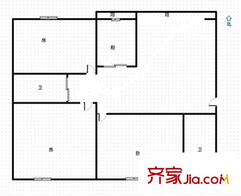 师大南路 3室 户型图