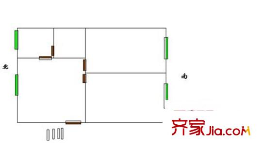 現(xiàn)代銘園 2室 戶型圖