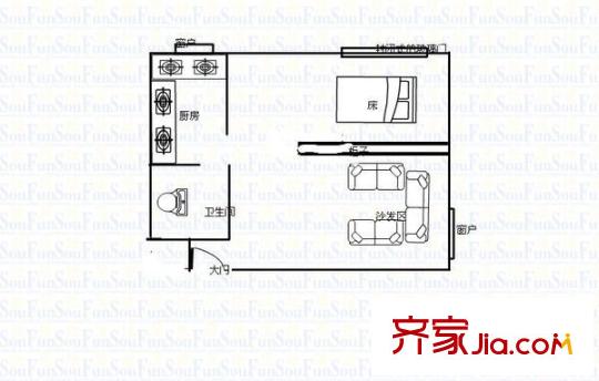 普瑞花園 3室 戶型圖