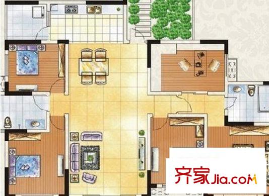 竹苑小區(qū) 4室 戶型圖
