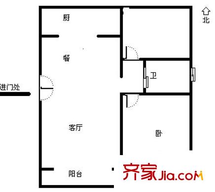 上坊路省科学院宿舍户型图上坊路科学院宿舍 2室 户型图 2室1厅1卫1厨