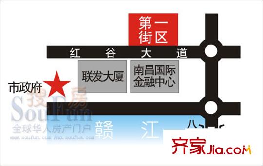 洪客隆第一街區(qū)交通圖