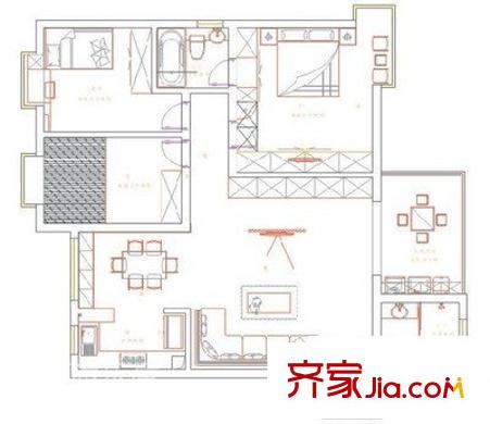 普瑞花園 3室 戶型圖