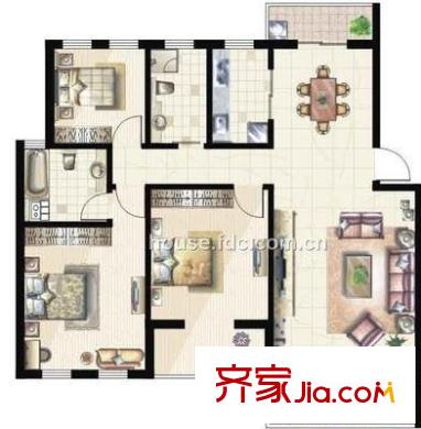 竹苑小區(qū) 3室 戶型圖
