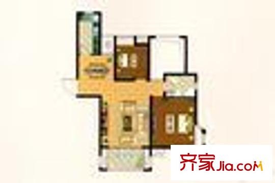幸福時光五期戶型圖124x82 