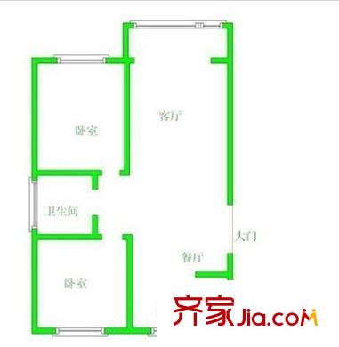 南钢生活小区户型图南钢生活区 户型图 2室2厅1卫1厨