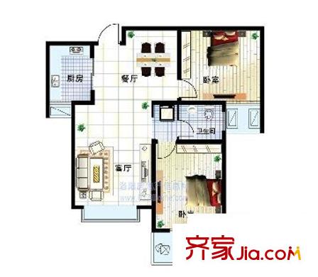 象湖源 2室 户型图