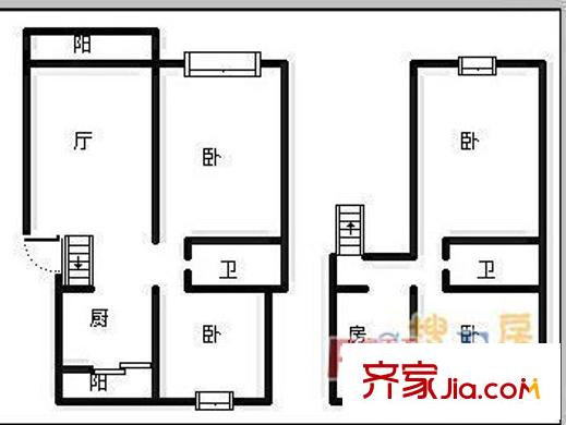 洪鋼吉都居住小區(qū) 四居室戶型圖