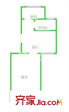 京东小区F区 3室 户型图