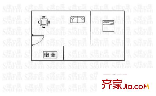 洪客隆國際金融中心 2室 戶型圖