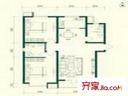 湖滨东路香溢花城 2室 户型图