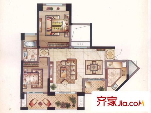 湖滨东路香溢花城2室2厅