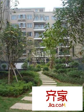 中大青山湖花园外景图宅间小道