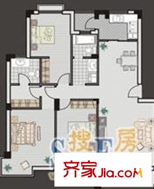 水榭尚都 3室 户型图