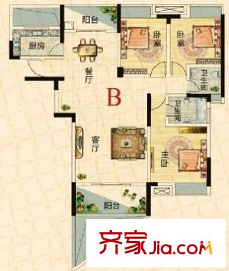 水榭尚都 4室 户型图