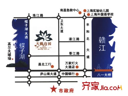 天賜良園交通圖