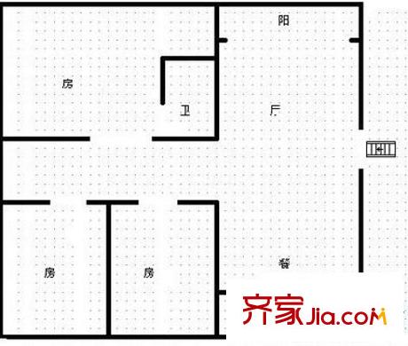 御锦城 2室 户型图