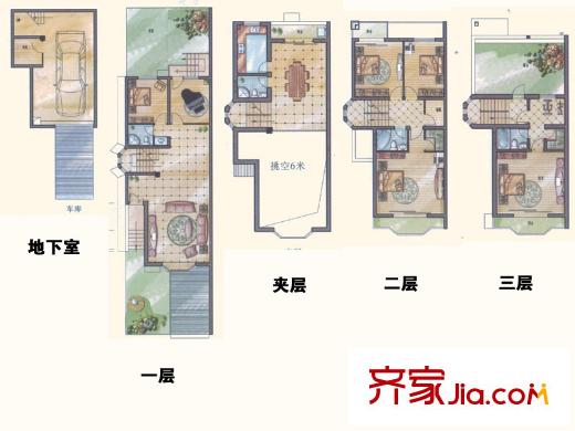 天賜良園戶型圖御墅M戶型天麒 6室2廳4衛(wèi)1廚