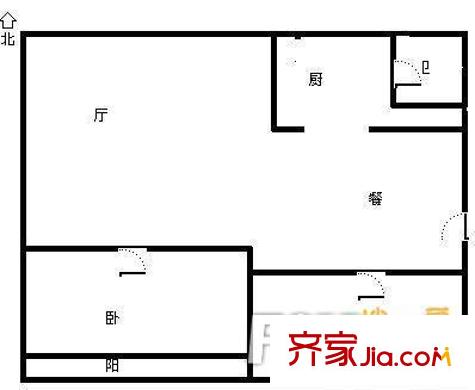 恒茂瑞都新苑 2室 户型图