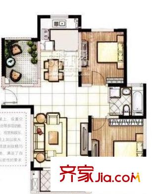 湖东家园 2室 户型图