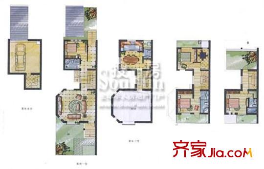 天賜良園戶型圖高層 E戶型 天璽  4室2廳4衛(wèi)1廚