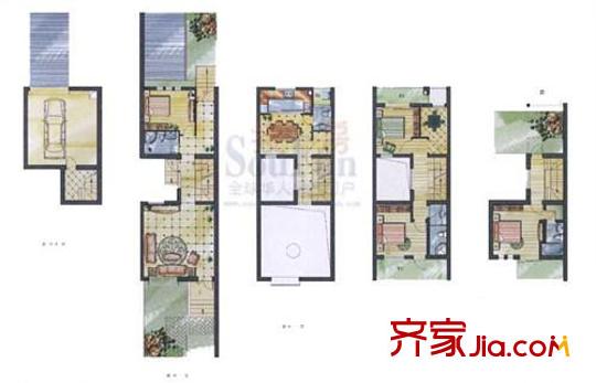 天賜良園戶型圖高層D/K戶型天璣 4室2廳4衛(wèi)1廚