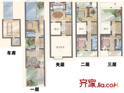 天賜良園戶型圖御墅D/K戶型天璣 4室2廳4衛(wèi)1廚