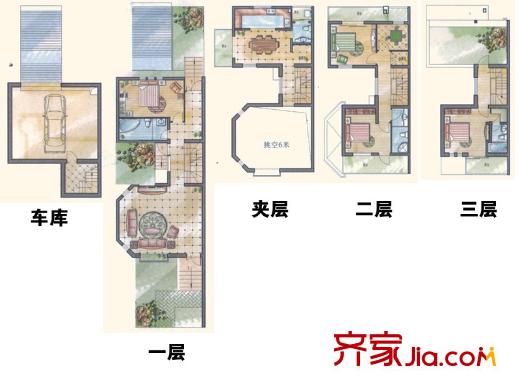 天賜良園戶型圖御墅C戶型天錦 4室2廳4衛(wèi)1廚