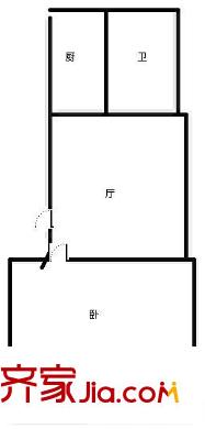 荣昌小区 1室 户型图