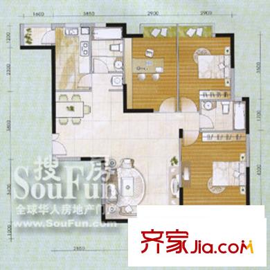 商城世紀(jì)村戶型圖C4戶型（三期） 3室