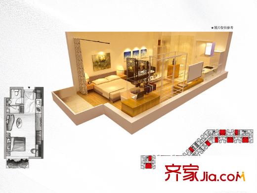 聯(lián)發(fā)廣場戶型圖公寓A1戶型（售完） 1室1衛(wèi)