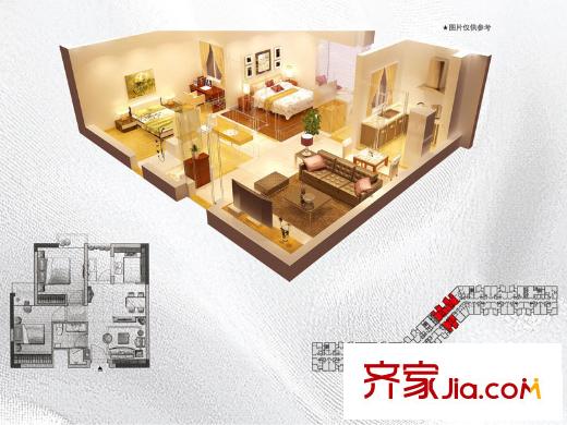 聯(lián)發(fā)廣場戶型圖公寓C2戶型（售完） 2室1廳1衛(wèi)1廚