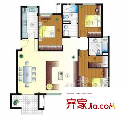 青山湖小区 2室 户型图