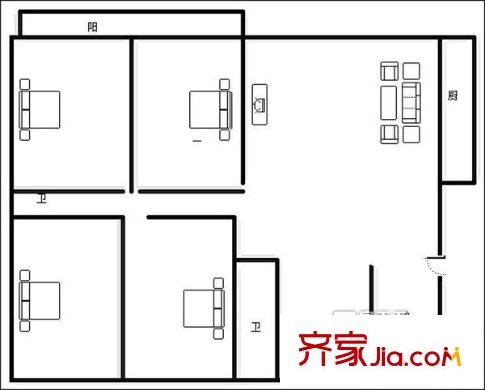 龍江花園 戶型圖