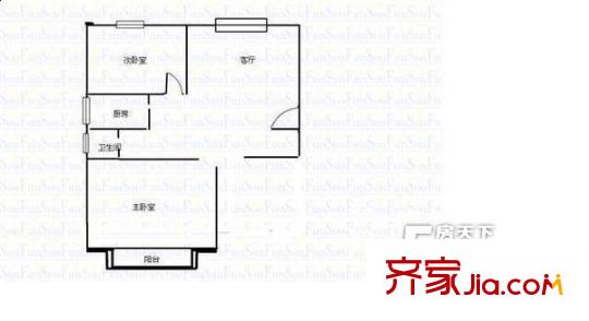 陽光嘉苑 2室 戶型圖