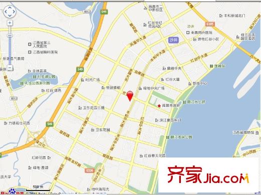 江信國際花園交通圖