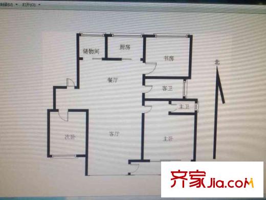 江信國際花園 3室 戶型圖