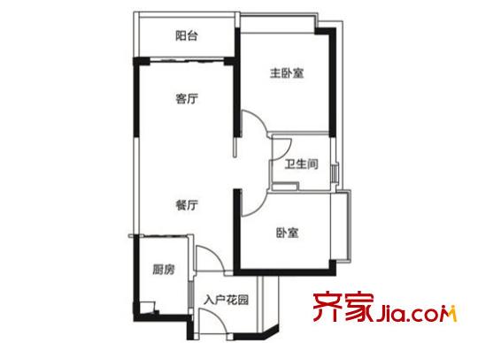 青春家园 2室 户型图