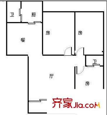 青春家园 3室 户型图