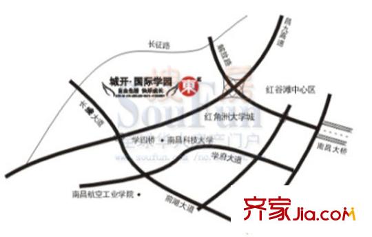 城開國際學(xué)園交通圖