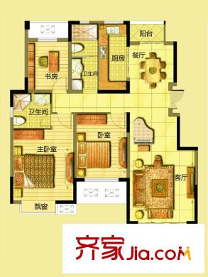方大上上城二期小高層G戶(hù)型 3室2廳2衛(wèi)1廚
