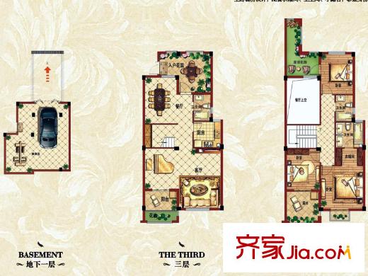 銀億上尚城三期中間套.上層疊拼B戶(hù)型 3室2廳3衛(wèi)1廚