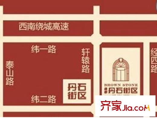 绿都丹石街区交通图区位示意图