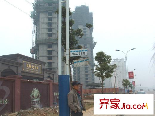 洪城比華利配套圖旁公交站