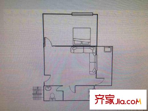 洪城時代廣場 1室 戶型圖