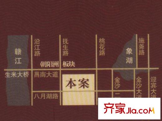 銀億上尚城區(qū)位示意圖