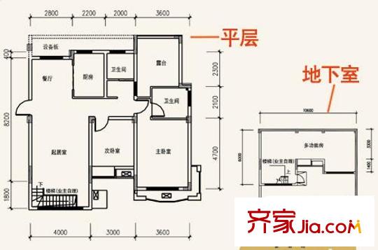 保集半島戶型圖18#-1戶型 2房2廳2衛(wèi)1廚 84.35平方米 2室2廳1衛(wèi)1廚