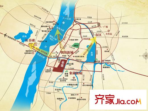 銀億上尚城交通示意圖